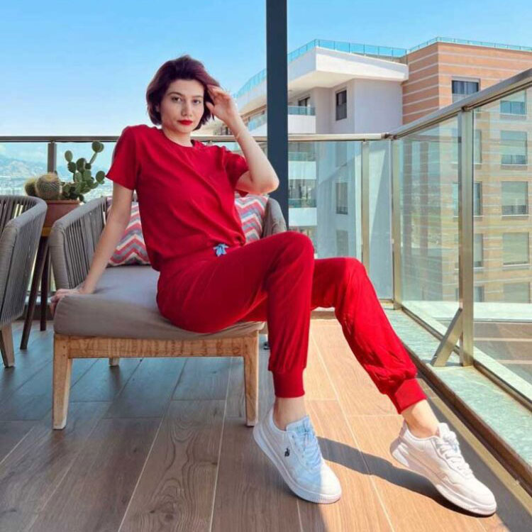 Bisiklet Yaka Jogger Paça Scrubs Takımı